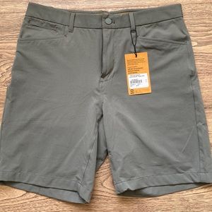 REI Sun Up Shorts Sage Grey size 32 waist.